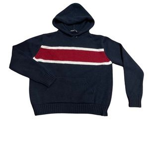 Brandy Meville Chest Stripe Knit Hoodie